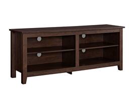 APRILSOUL - Classic Open-Storage TV Stand for TVs up to 65 Inch - Brown