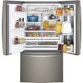 Alt View Zoom 1. GE - 27.7 Cu. Ft. French Door-in-Door Refrigerator with External Water & Ice Dispenser - Fingerprint resistant slate.