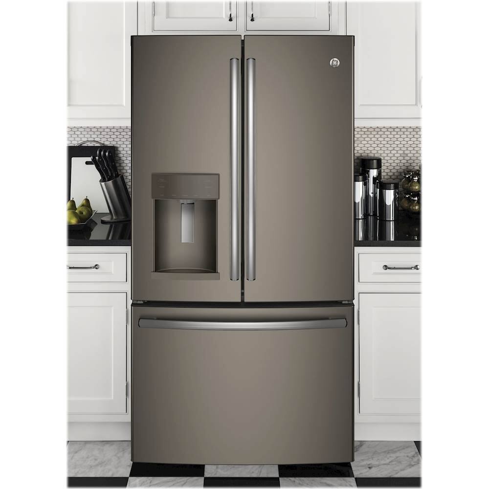 Alt View 20. GE - 27.7 Cu. Ft. French Door-in-Door Refrigerator with External Water & Ice Dispenser - Slate.