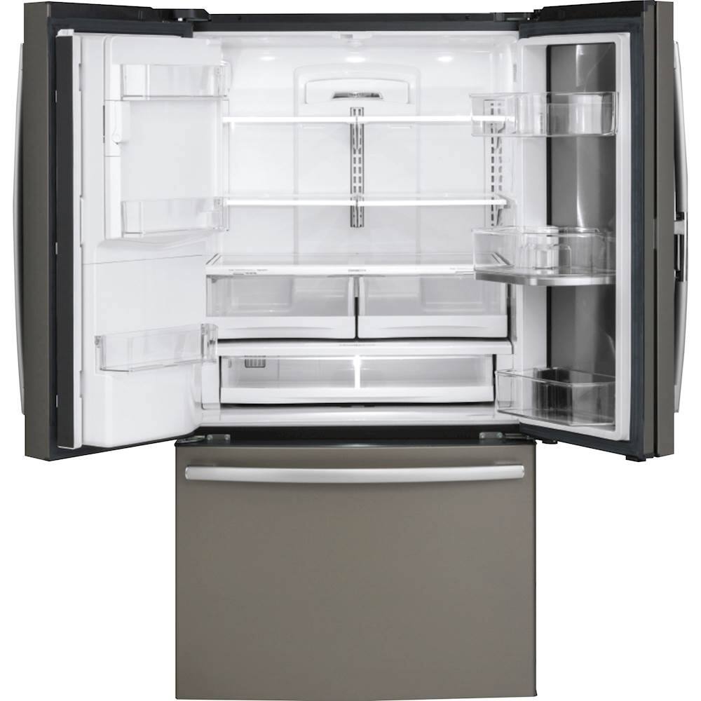 Alt View 2. GE - 27.7 Cu. Ft. French Door-in-Door Refrigerator with External Water & Ice Dispenser - Slate.
