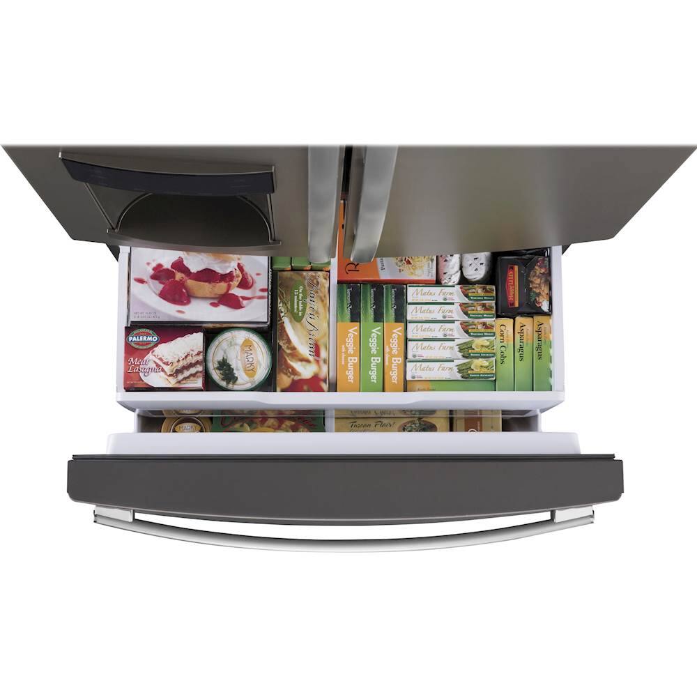 Alt View 3. GE - 27.7 Cu. Ft. French Door-in-Door Refrigerator with External Water & Ice Dispenser - Slate.