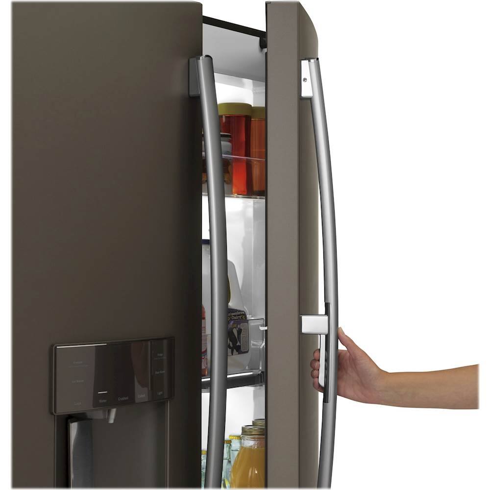 Alt View 5. GE - 27.7 Cu. Ft. French Door-in-Door Refrigerator with External Water & Ice Dispenser - Slate.