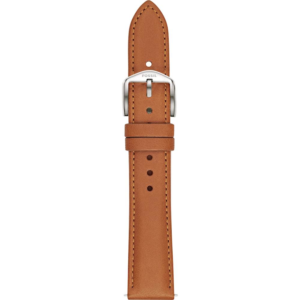 Best Buy: Fossil Leather 18mm Watch Strap Sienna S181254