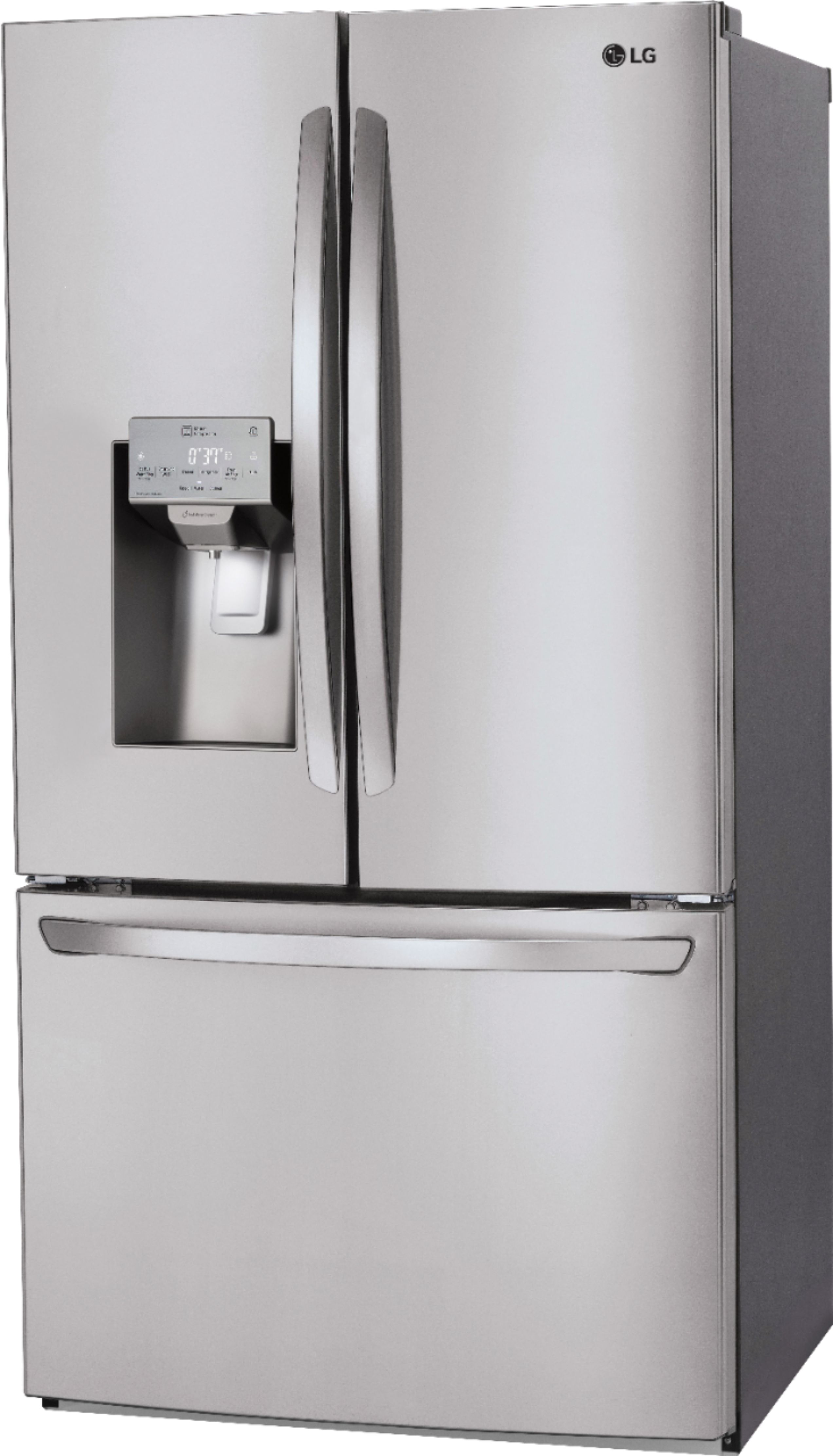 LG 27.9 French Door Smart Wi-Fi Enabled Refrigerator Stainless steel Best Buy Stainless Steel Refrigerator