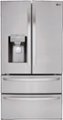 Front Zoom. LG - 27.8 Cu. Ft. 4-Door French Door Smart Refrigerator with Smart Cooling System - Stainless Steel.