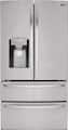 LG - 36-in Wide 27.8 Cu. Ft. 4-Door French Door Smart Refrigerator with Double Freezer Drawers - Stainless Steel
