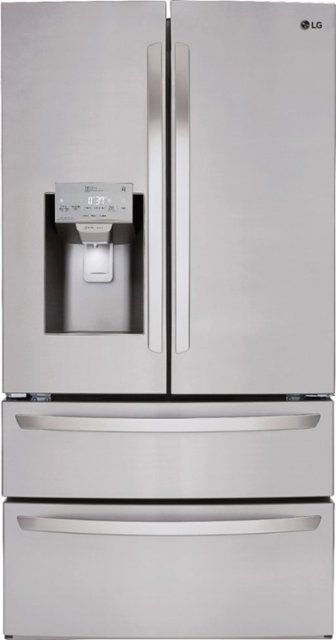 Front Zoom. LG - 27.8 Cu. Ft. 4-Door French Door Smart Refrigerator with Smart Cooling System - Stainless Steel.