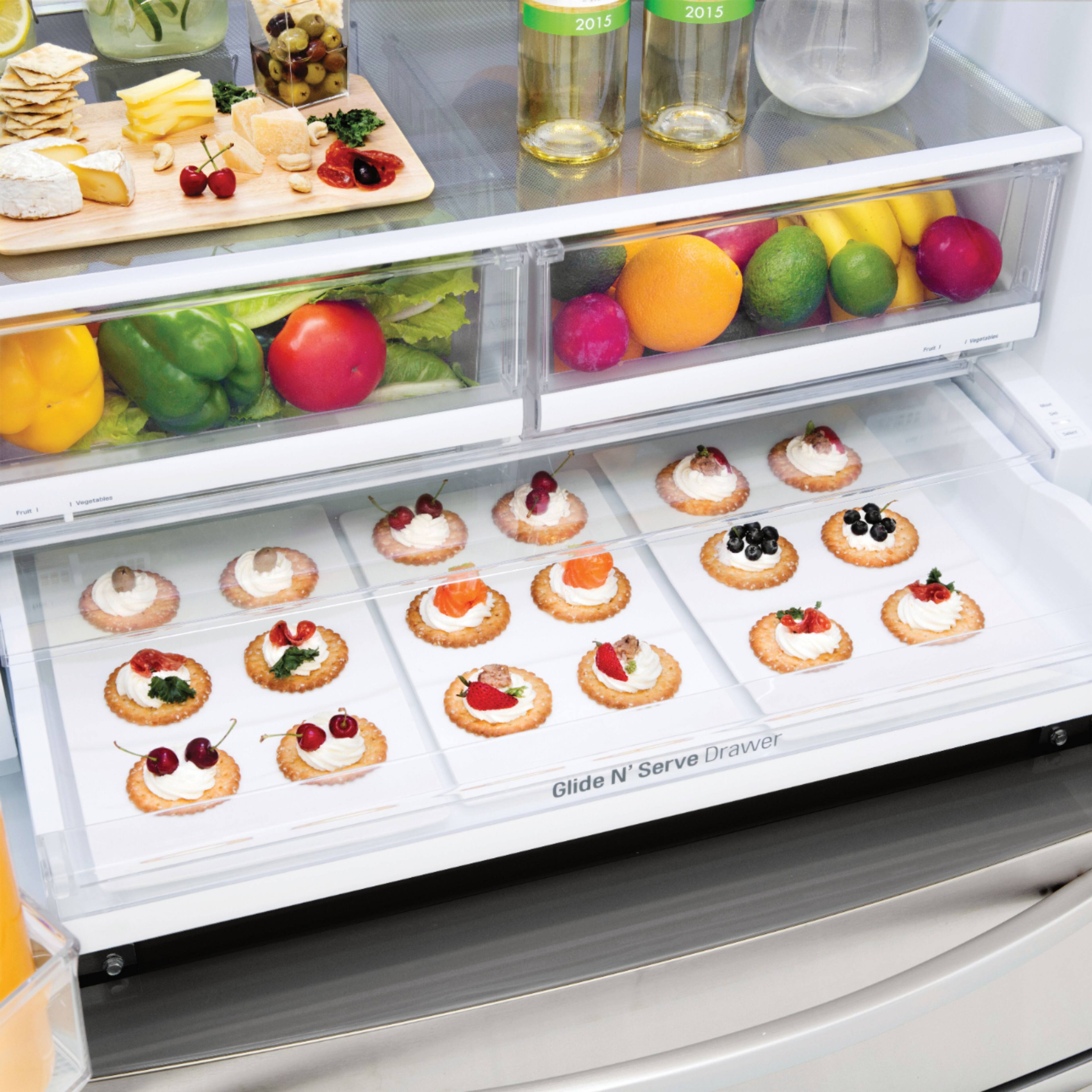 Alt View 15. LG - 27.8 Cu. Ft. 4-Door French Door Smart Refrigerator with Smart Cooling System - Stainless steel.