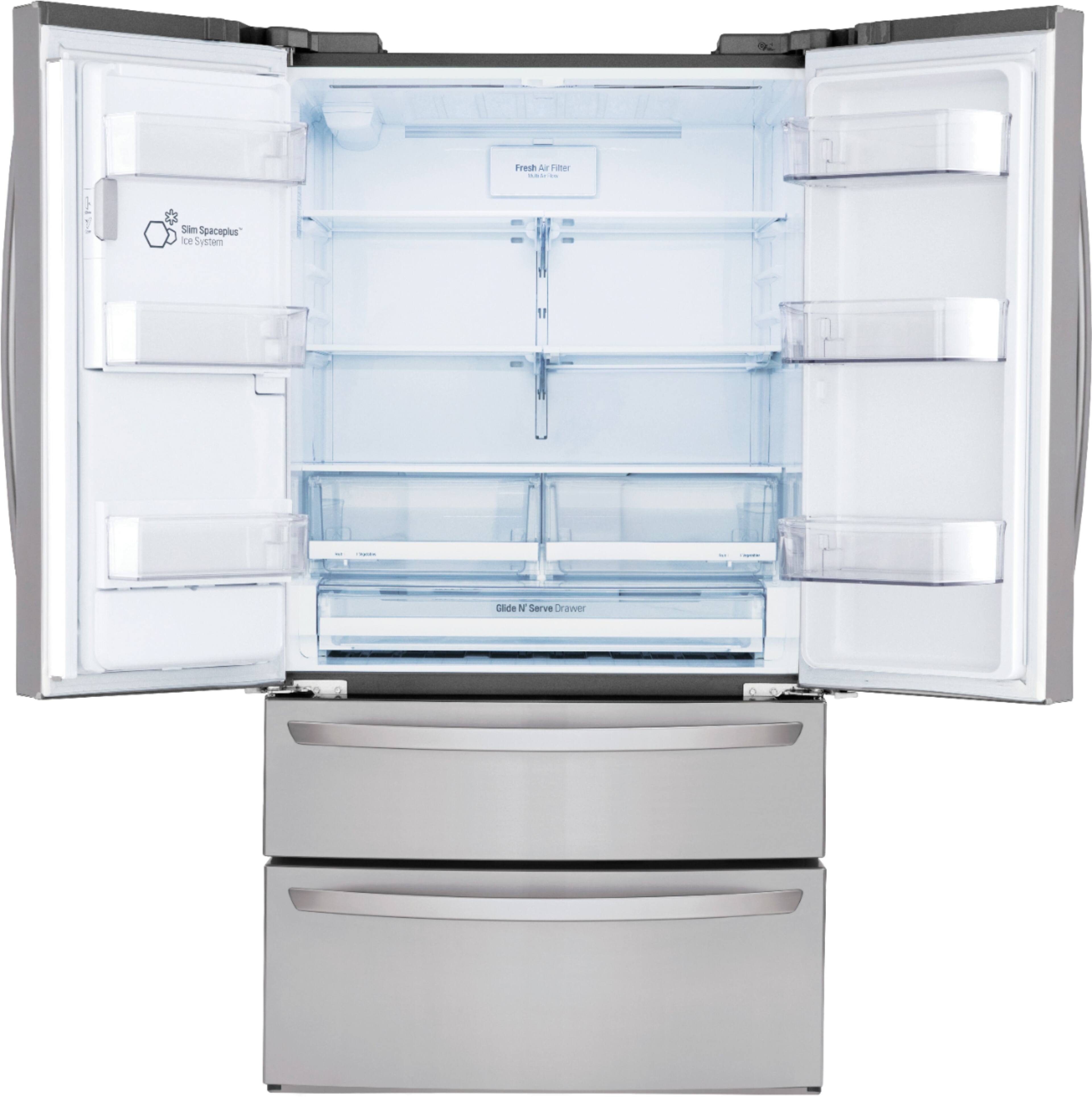 Alt View 25. LG - 27.8 Cu. Ft. 4-Door French Door Smart Refrigerator with Smart Cooling System - Stainless steel.