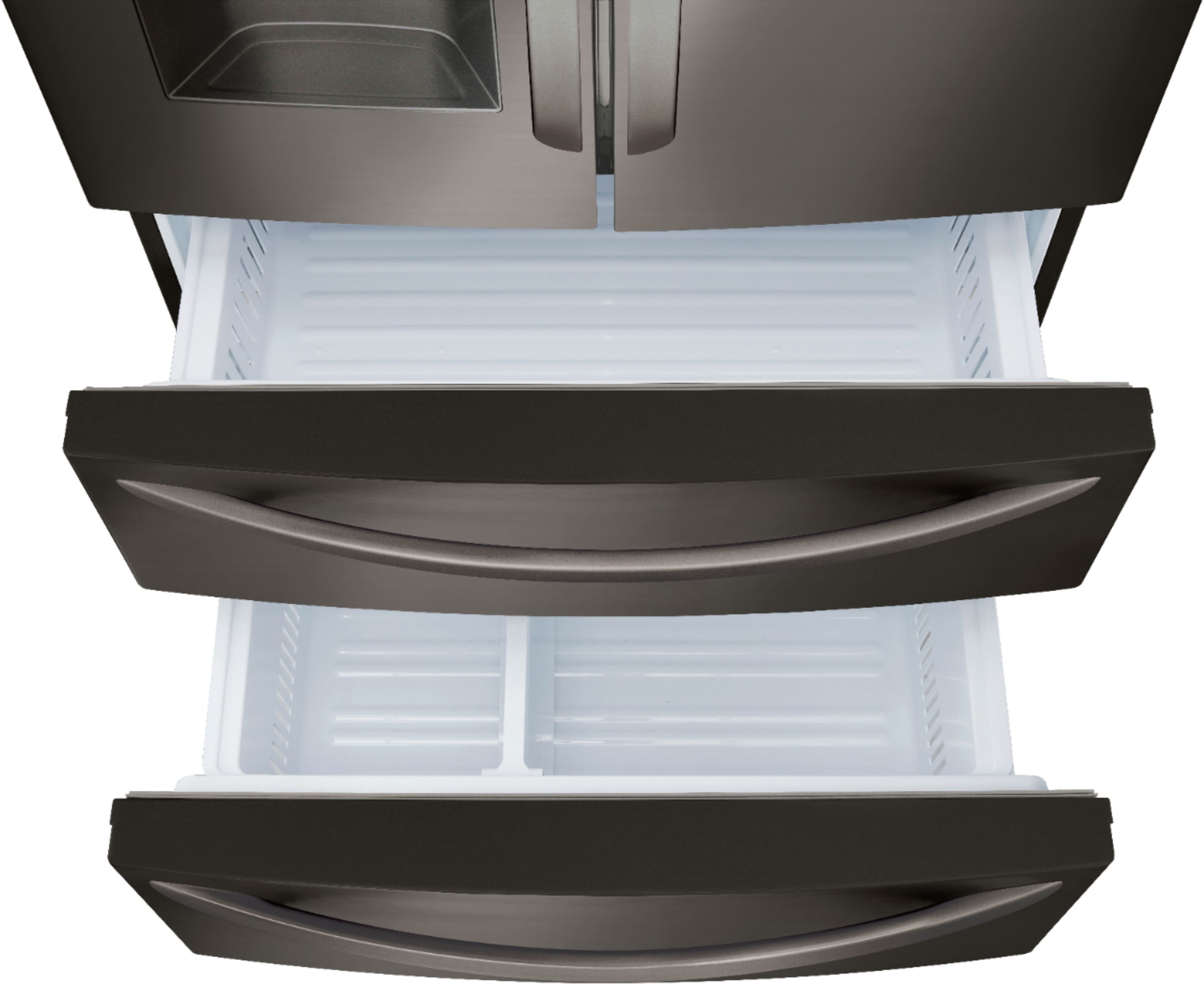 Alt View 25. LG - 27.8 Cu. Ft. 4-Door French Door Smart Refrigerator with Smart Cooling System - Black stainless steel.