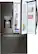 Front. LG - 27.7 Cu. Ft. French Door-in-Door Smart Wi-Fi Enabled Refrigerator - Black stainless steel.