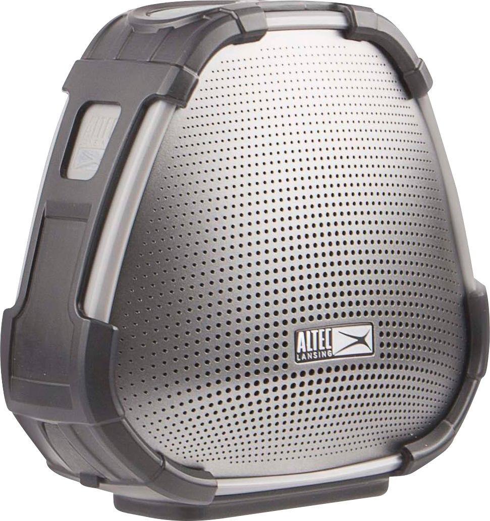 Angle. Altec Lansing - VersA Smart Portable Bluetooth Speaker with Alexa - Black/Silver.