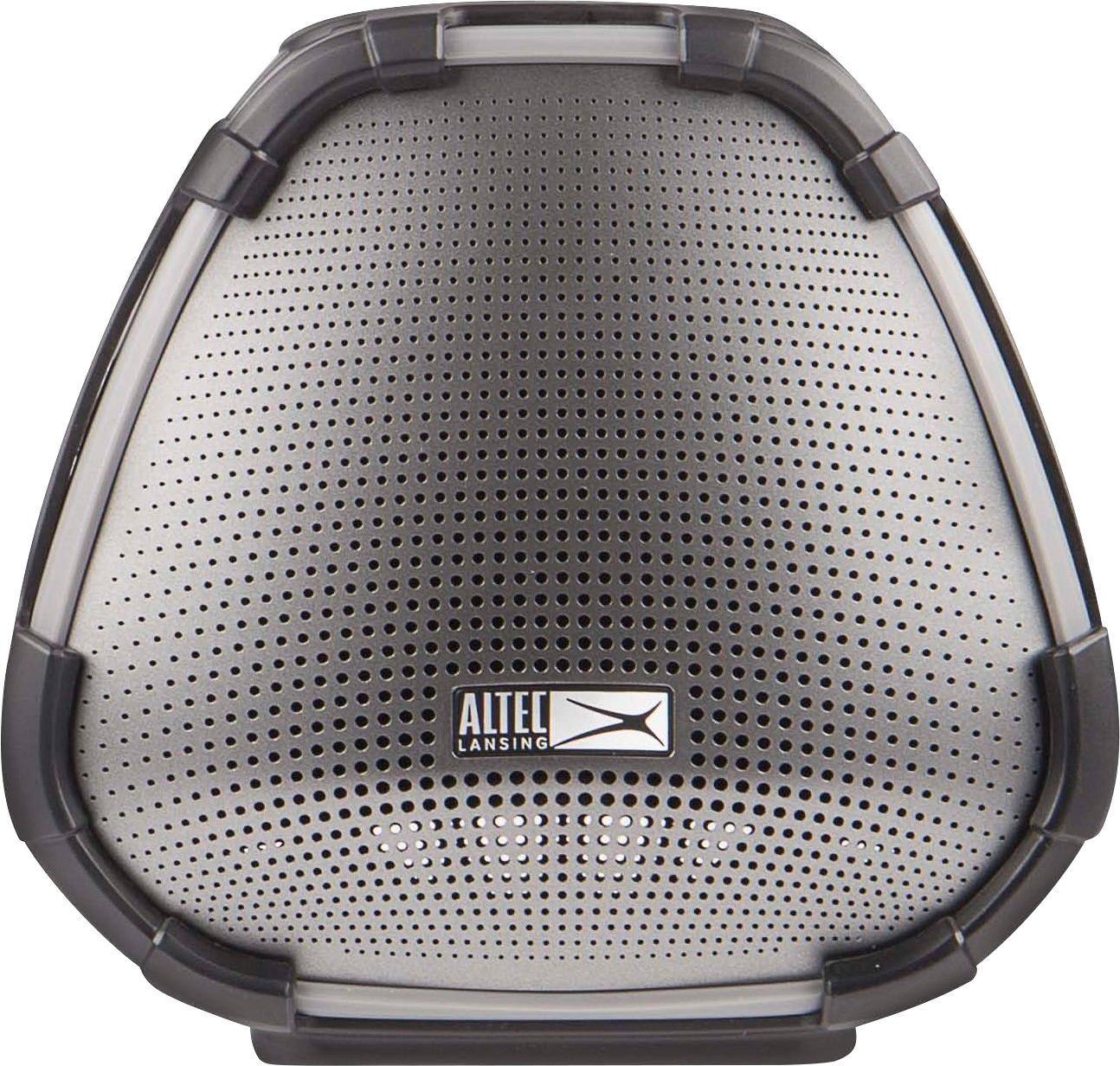 Front. Altec Lansing - VersA Smart Portable Bluetooth Speaker with Alexa - Black/Silver.