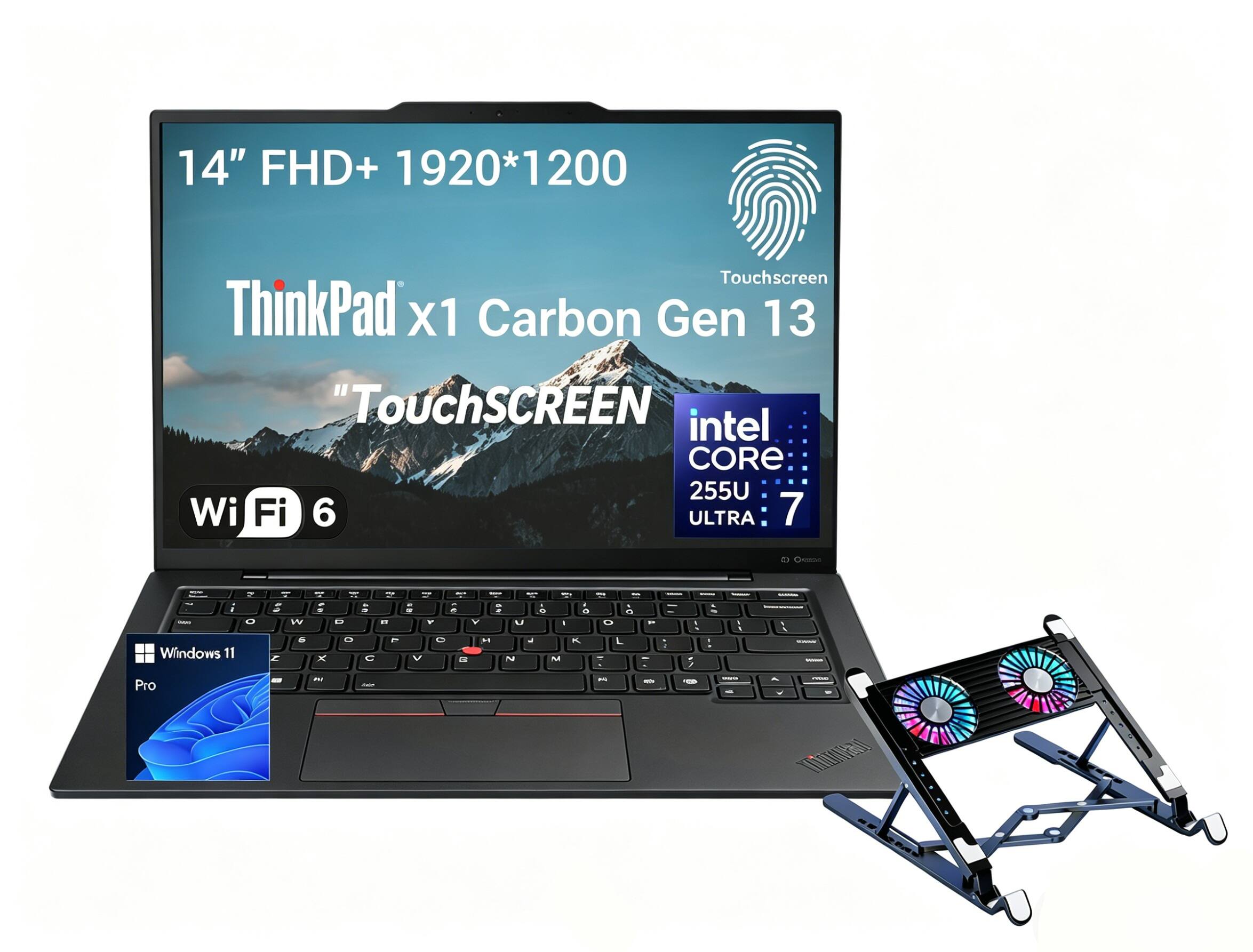 14" FHD+ 1920*1200 Touchscreen ThinkPad X1 Carbon Gen 13 "TouchSCREEN intel CORE 255U Wi Fi 6 ULTRA 7 5 Cada F - Windows 11 Pro - L - 5 W