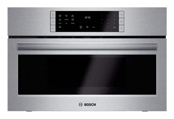 Front. Bosch - 800 Series 1.6 Cu. Ft. Built-In Microwave - Stainless Steel.