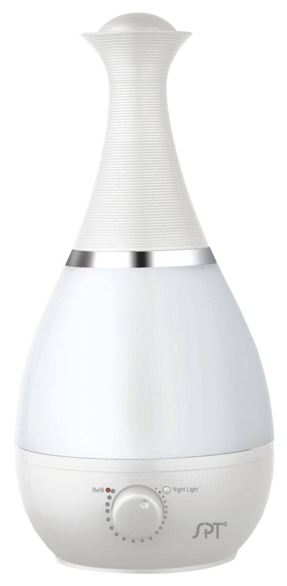 Front. SPT - Ultrasonic 0.6 Gal. Cool Mist Humidifier - White.
