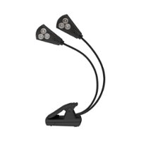 UltraBrite - Dual Head 6-LED ClipAnywhere Musiclight - Black - Front_Zoom