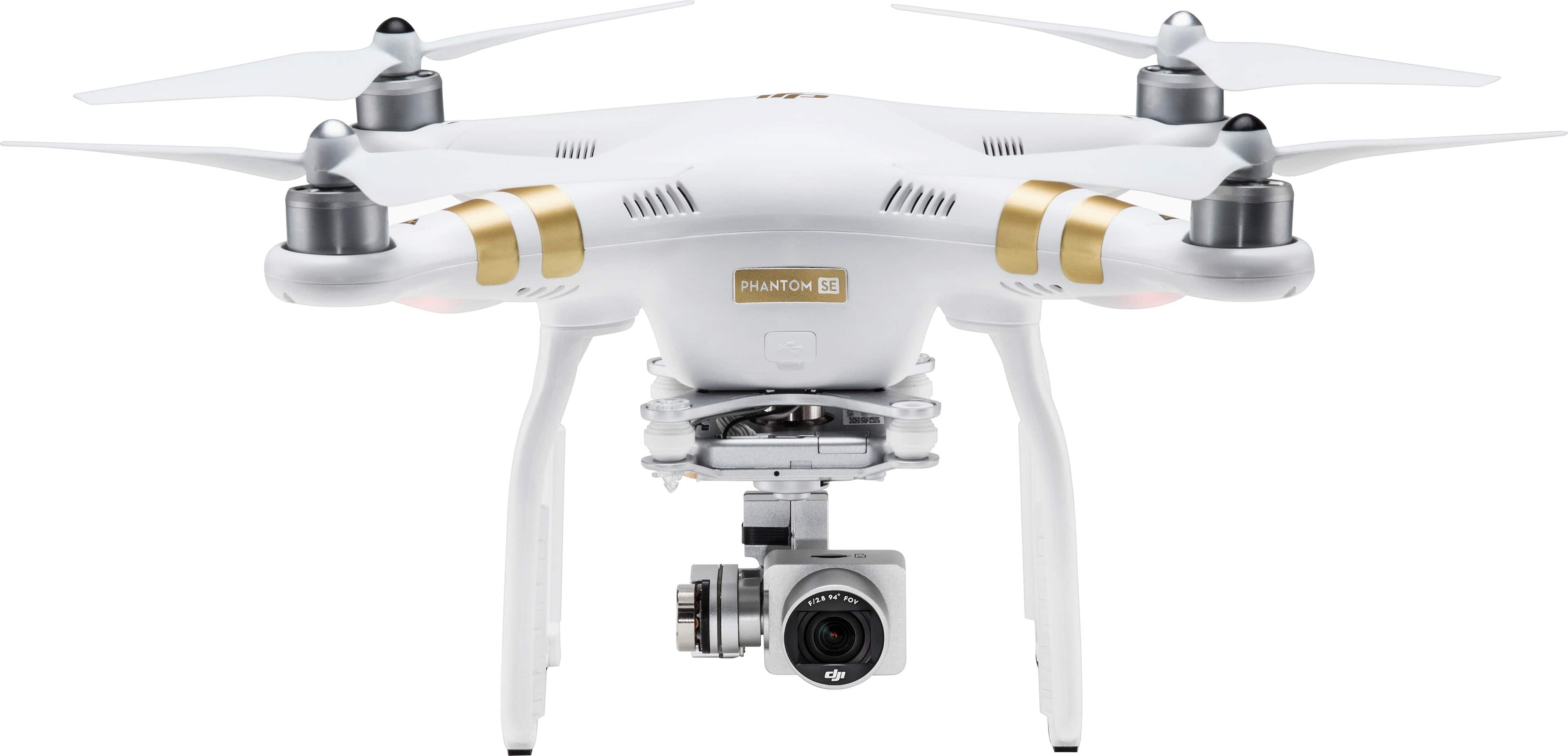 Front. DJI - Phantom 3 SE Quadcopter - White and Yellow.