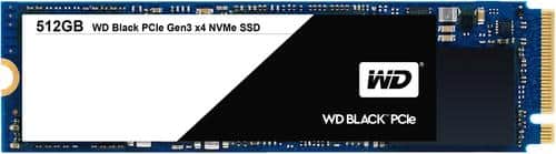 WD - Black PCIe 512GB Internal PCI Express 3.0 x4 (NVMe) Solid State Drive for Laptops - Larger Front