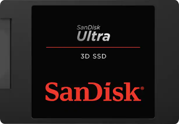 Front. SanDisk - Ultra 250GB Internal SATA Solid State Drive - Black.