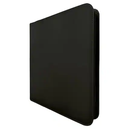 Front. Ultra PRO - Ultra PRO - Vivid 12-Pocket Zippered PRO-Binder: Black - Protect 480 Standard Size Cards In Side Loading Pockets,.