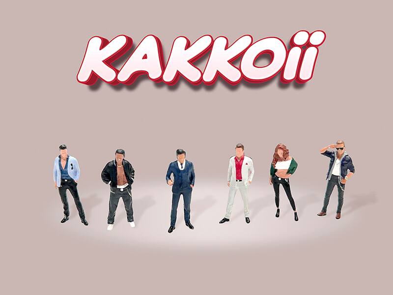 Angle. American Diorama - "Kakkoii" 6 piece Diecast Figures Set 1/64 Scale Models by American Diorama - Multi.