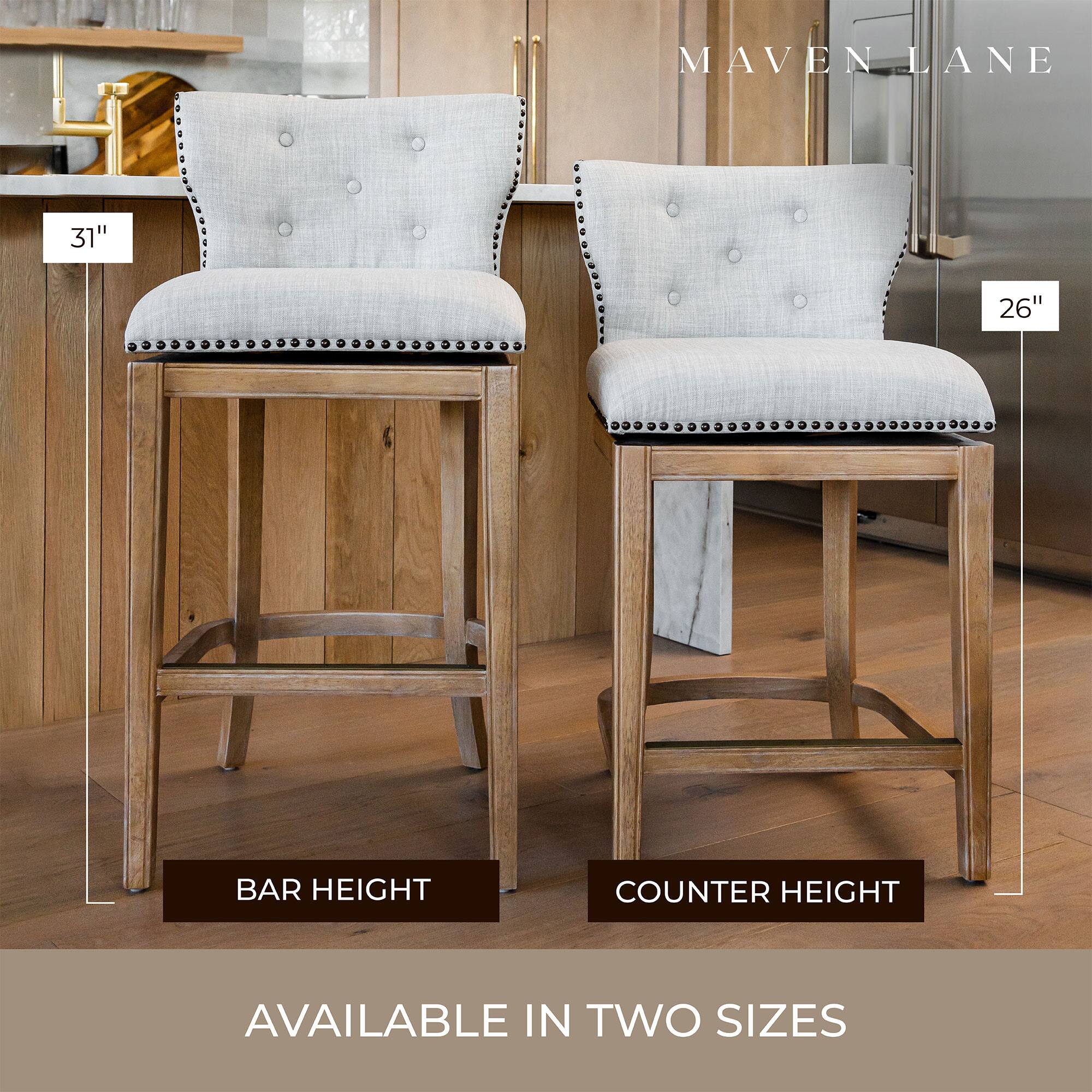 MAVEN LANE

31" BAR HEIGHT

26" COUNTER HEIGHT

AVAILABLE IN TWO SIZES
