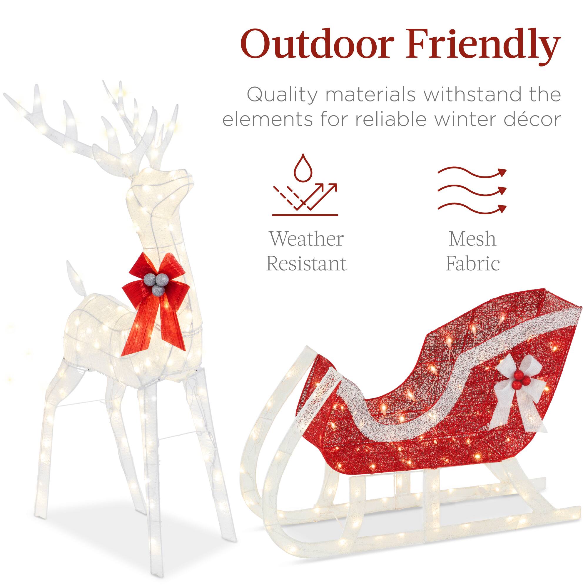 Outdoor Friendly

Quality materials withstand the elements for reliable winter décor

- Weather Resistant
- Mesh Fabric