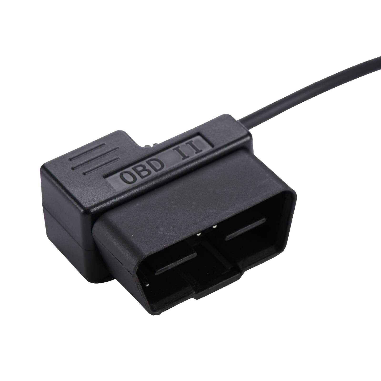 Alt View 2. Cobra - OBDII to Barrel Connector Cable, 9.8 feet Power Cord for Cobra Radar Detectors - Black.