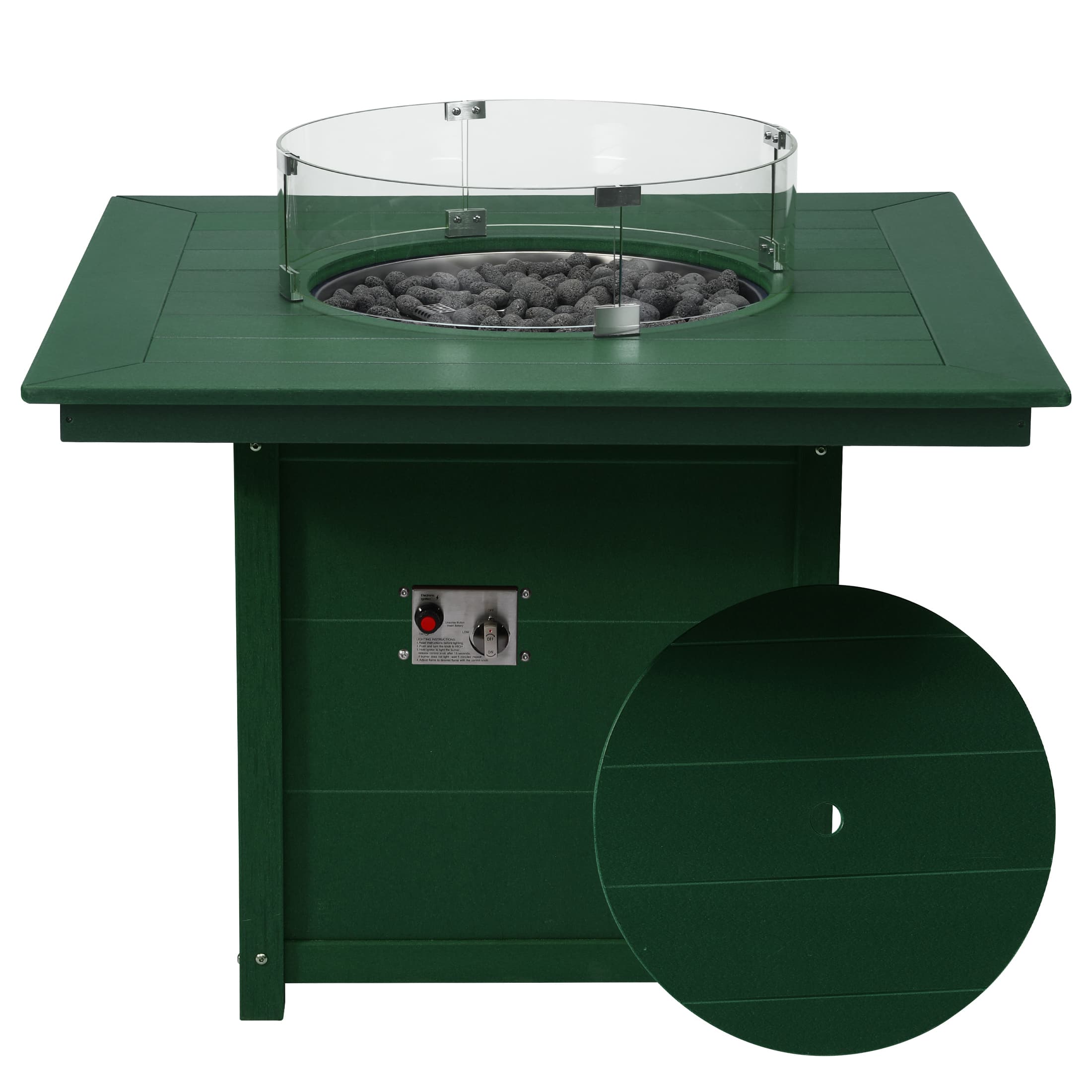 "WestinTrends - Helios Modern Outdoor Patio Propane 42"" Square Fire Pit Table" price history on PriceWatchPro