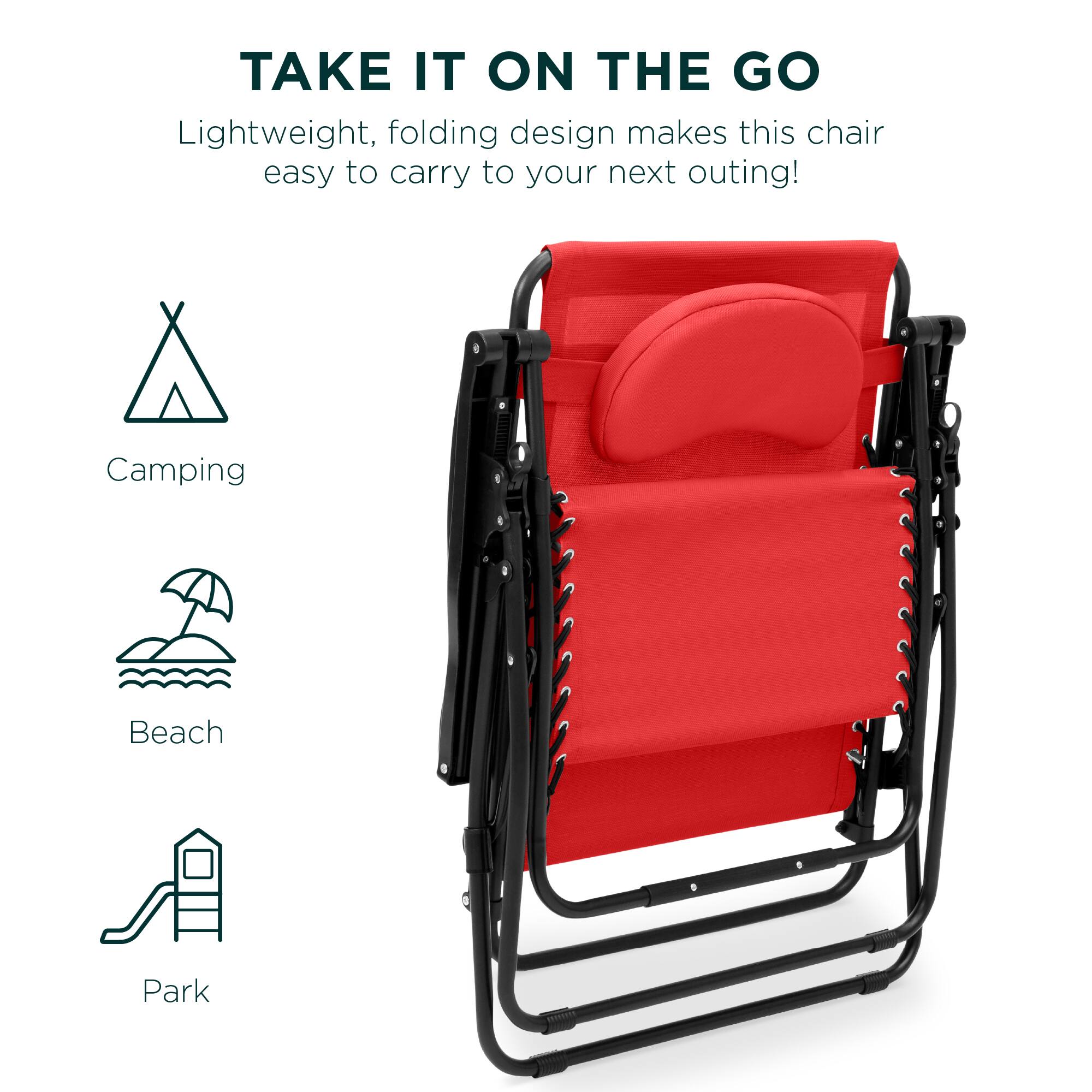 TAKE IT ON THE GO

Lightweight, folding design makes this chair easy to carry to your next outing!

Camping  
Beach  
Park