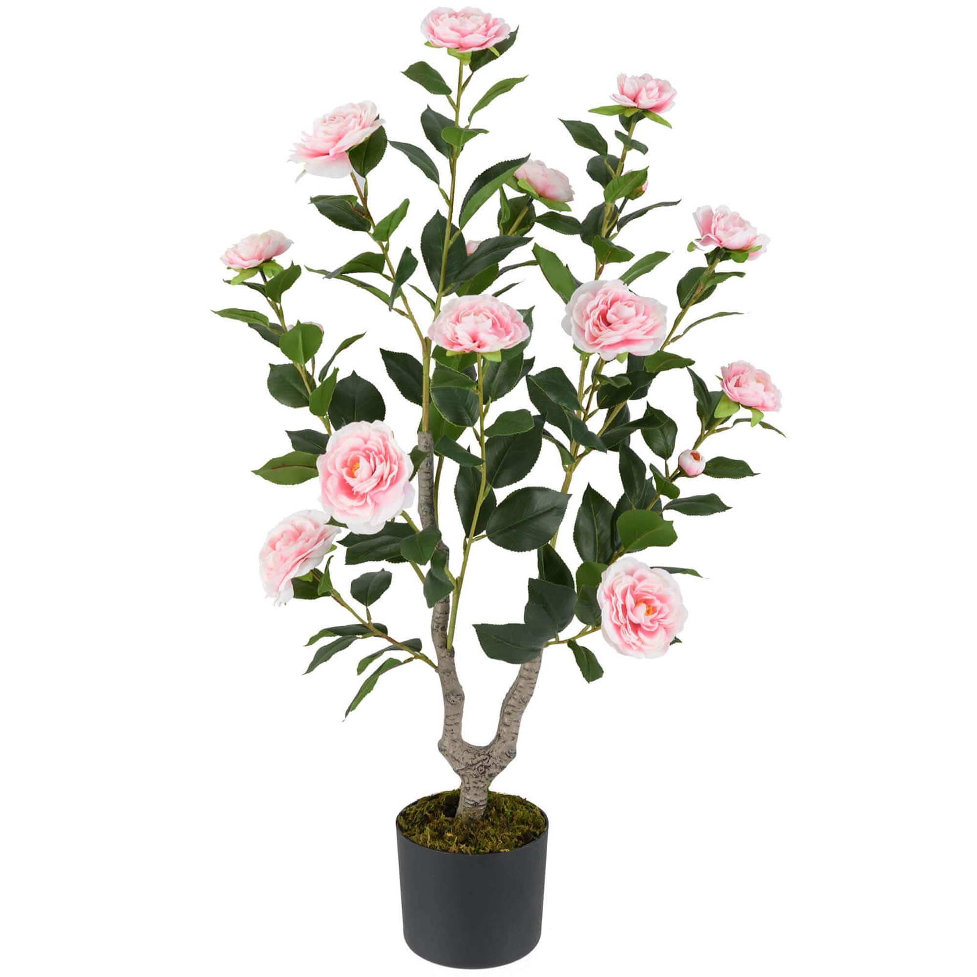 "Costway - 1 PCS 36"" Artificial Camellia Tree Fake Potted Tree Greenery Floral Plant Modern - Pink" price history on PriceWatchPro