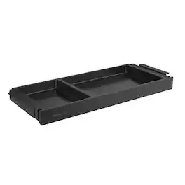 Mount-It! - Under Desk Shallow Pull-Out Drawer with Dual Compartments for Office Storage & Workspace Organization - Black