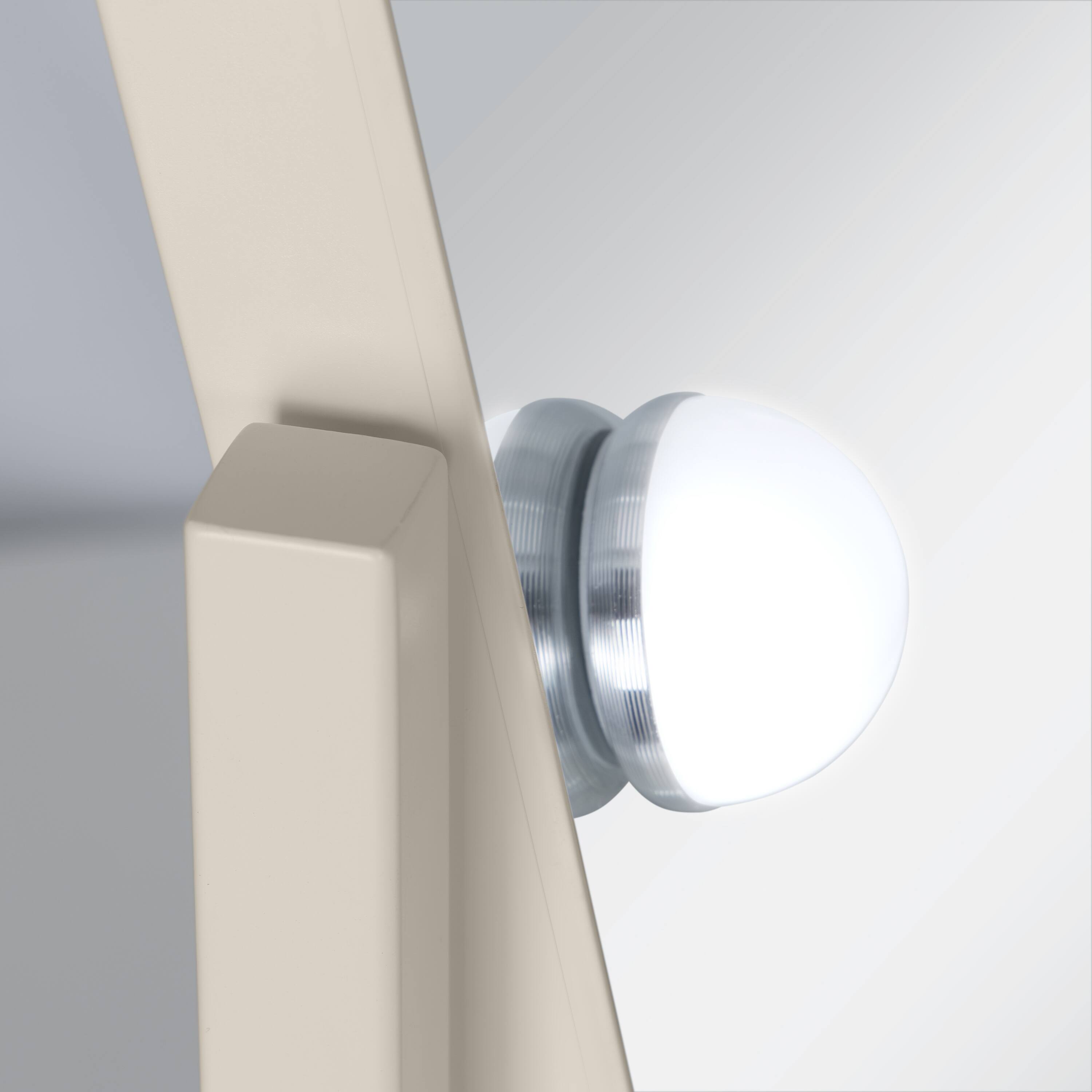 Alt View 3. Zadro - Zadro Scalloped Edge Hollywood LED Vanity Mirror 12" x 19" - Neutral.