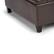 Alt View 16. Simpli Home - Harrison 36 inch Wide Transitional Square Coffee Table Storage Ottoman in Chocolate Brown Faux Leather - Chocolate Brown.