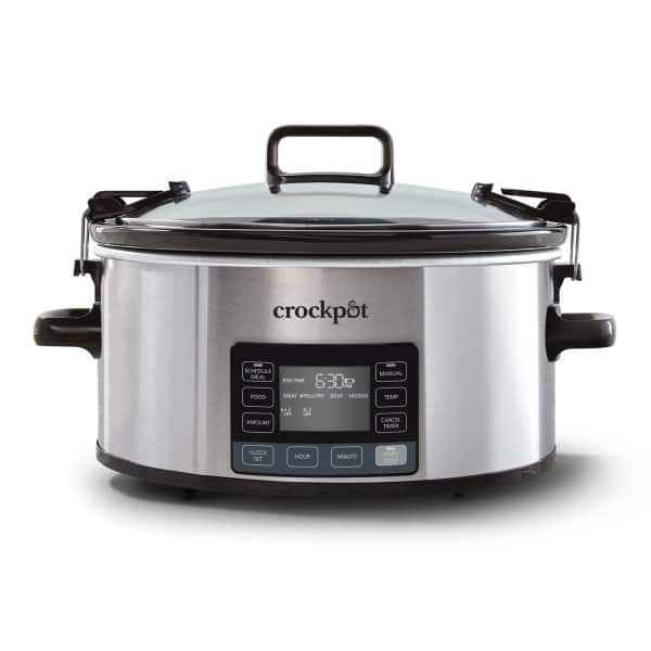 Crockpot - 7-Quart MyTime Cook & Carry Programmable Slow Cooker - Stainless Steel