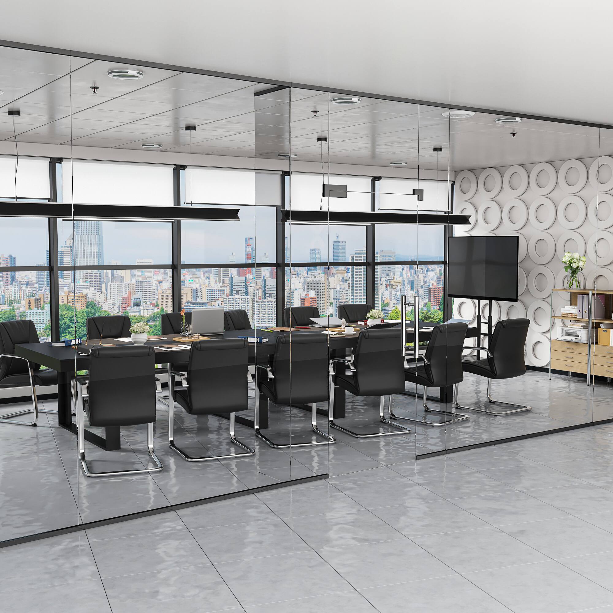 Alt View 10. FUFU & GAGA - FUFU&GAGA Ergonomic Office Work Table - Team Meeting, Project Collaboration & Productivity Desk - Black.