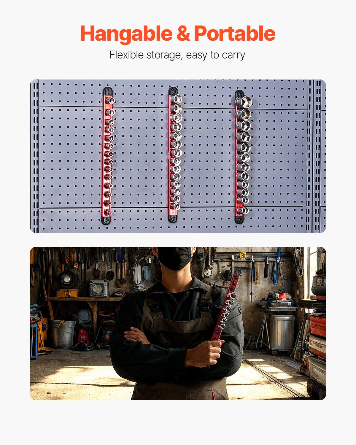 Hangable & Portable  
Flexible storage, easy to carry