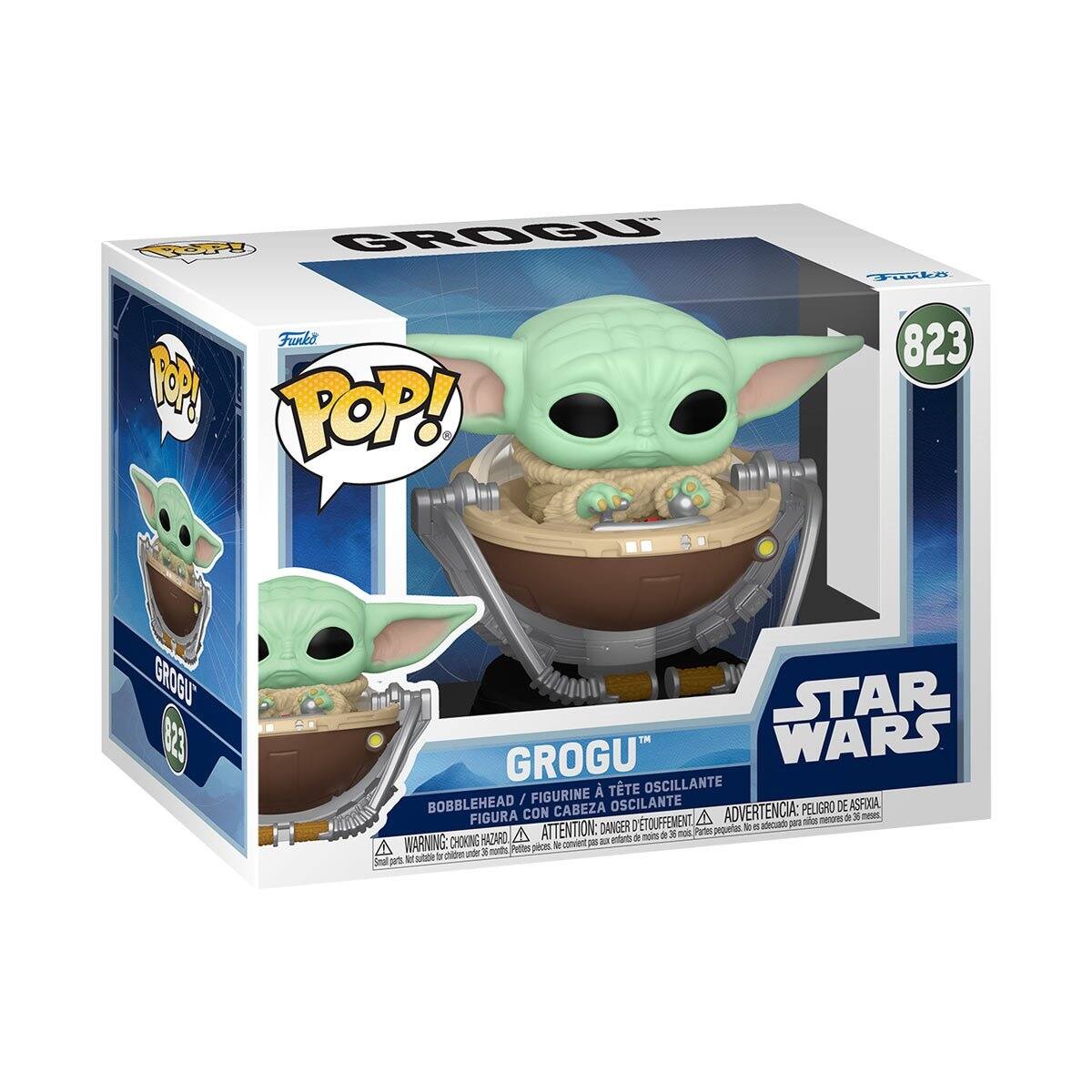 GROGU Toik Funks RP POP! 823 GROGUT 823 STAR GROGU WARS FIGURINE TTE OSCILLANTE BOBBLEHEAD / OSCILANTE ASFIXIA CABEZA ADVERTENCIA: PELIGRO DE FIGURA CON A nhr a 8 non D'ETOUFFEMENT aca pn - ATTENTION: DANGER prqueres to . A a net Partes HAZARO entro a noir WARNING: CHOKING convent 5 - A pe - pe - x net Pelles E sutoe 3 5nal pes