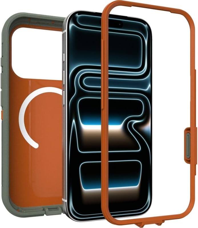 Alt View 2. OtterBox - OtterBox iPhone 17 Pro - Defender Series XT Case - Includes Holster Clip Kickstand - Snaps on MagSafe - Rugged & Durable - Realtree APX (Camo).