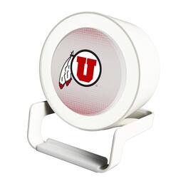 Keyscaper - Utah Utes Linen Print Nightlight Charger & Bluetooth Speaker - White