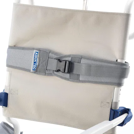 Front. Invacare - Ocean Ergo Shower Wheelchair with Chest Safety Belt (Model 1470081) for Secure Use - White.