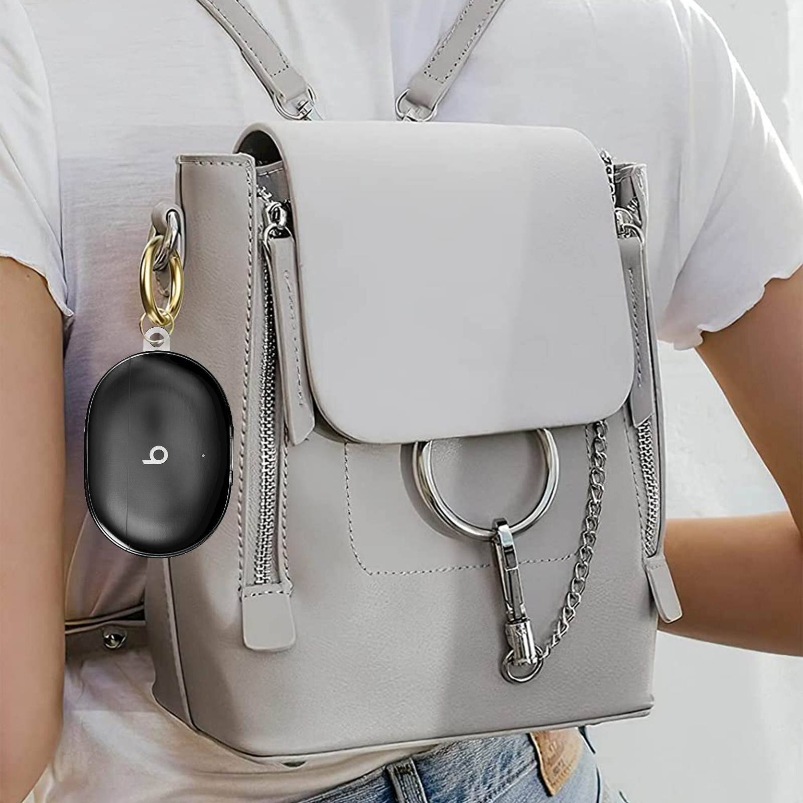 Alt View 15. SaharaCase - Hybrid Flex Case for Beats by Dr. Dre - Beats Studio Buds and Buds+ - Transparent Black.