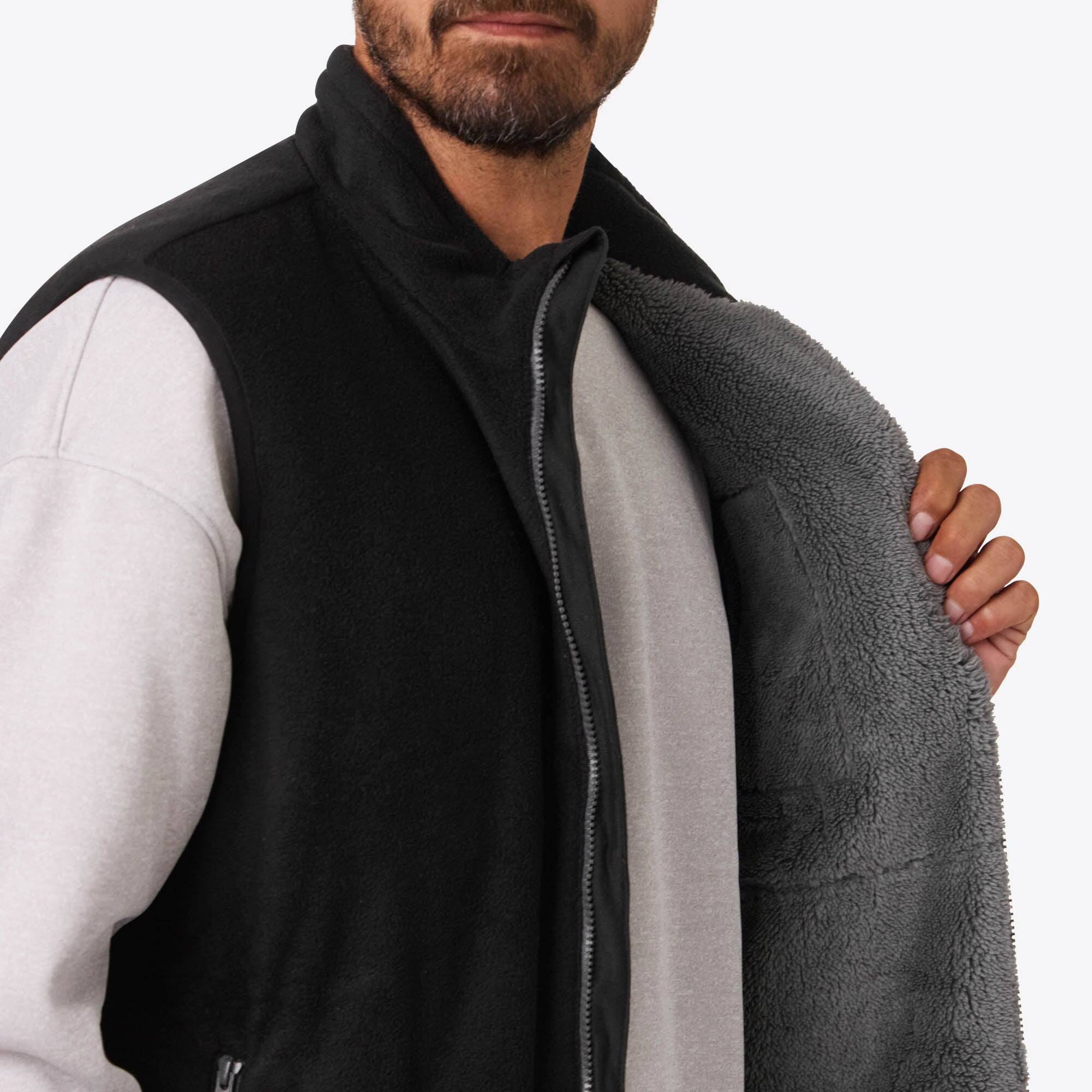Alt View 6. Mobile Warming - Men's Trek 2.0 Heated Fleece Vest - Black.