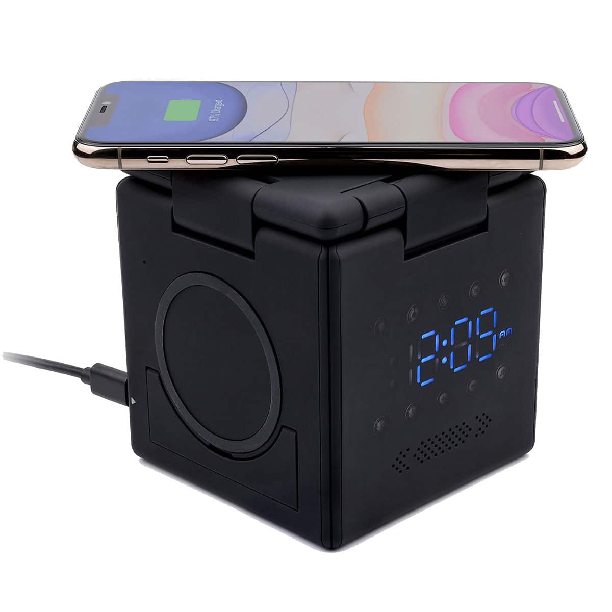 Ampere - HyperCube Wireless Charging Station and Sleep Aid - Black