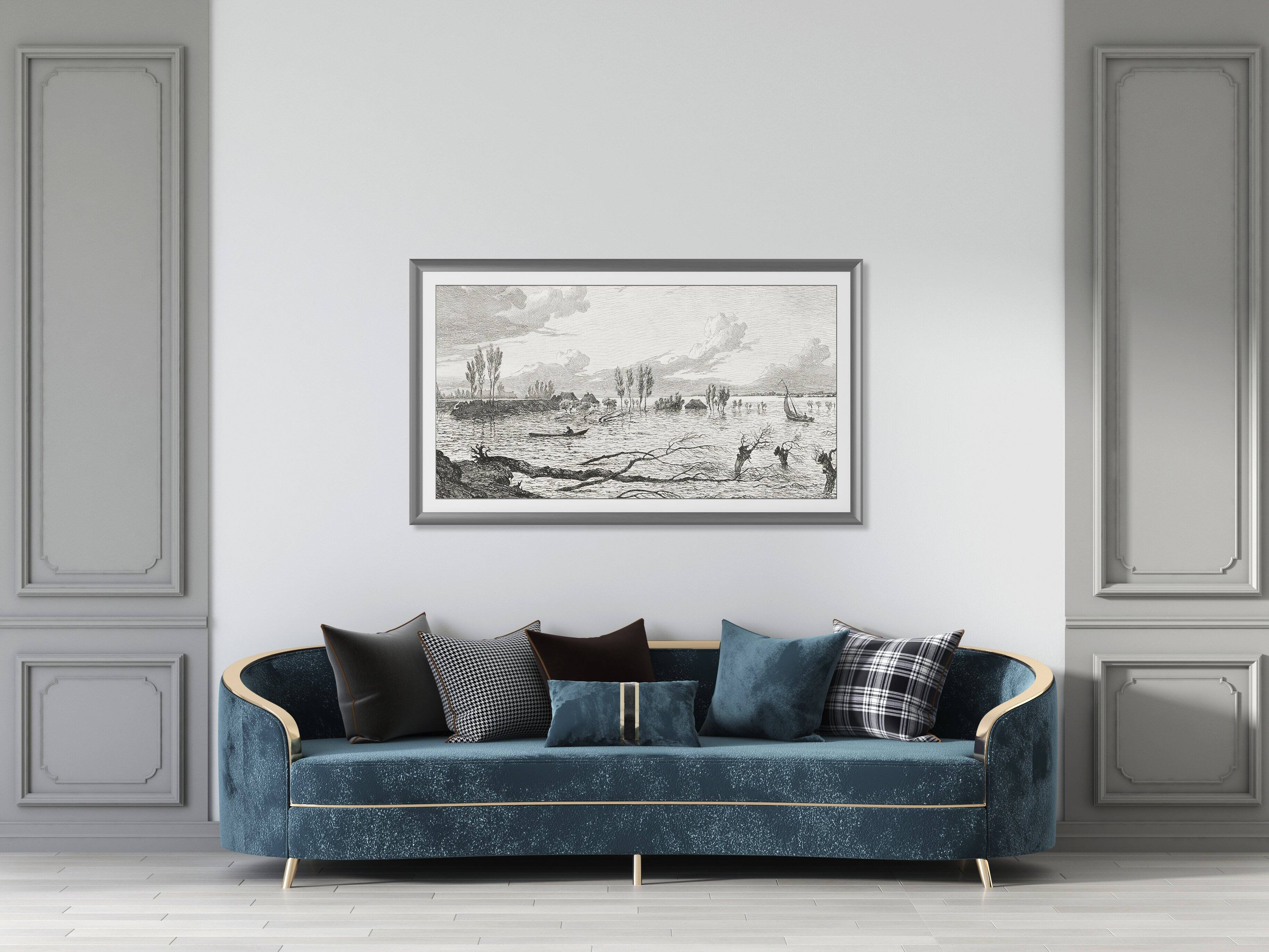 Angle. Deco TV Frames - Alloy Prismatic Bezel for Samsung The Frame TV - 43" - Graphite.