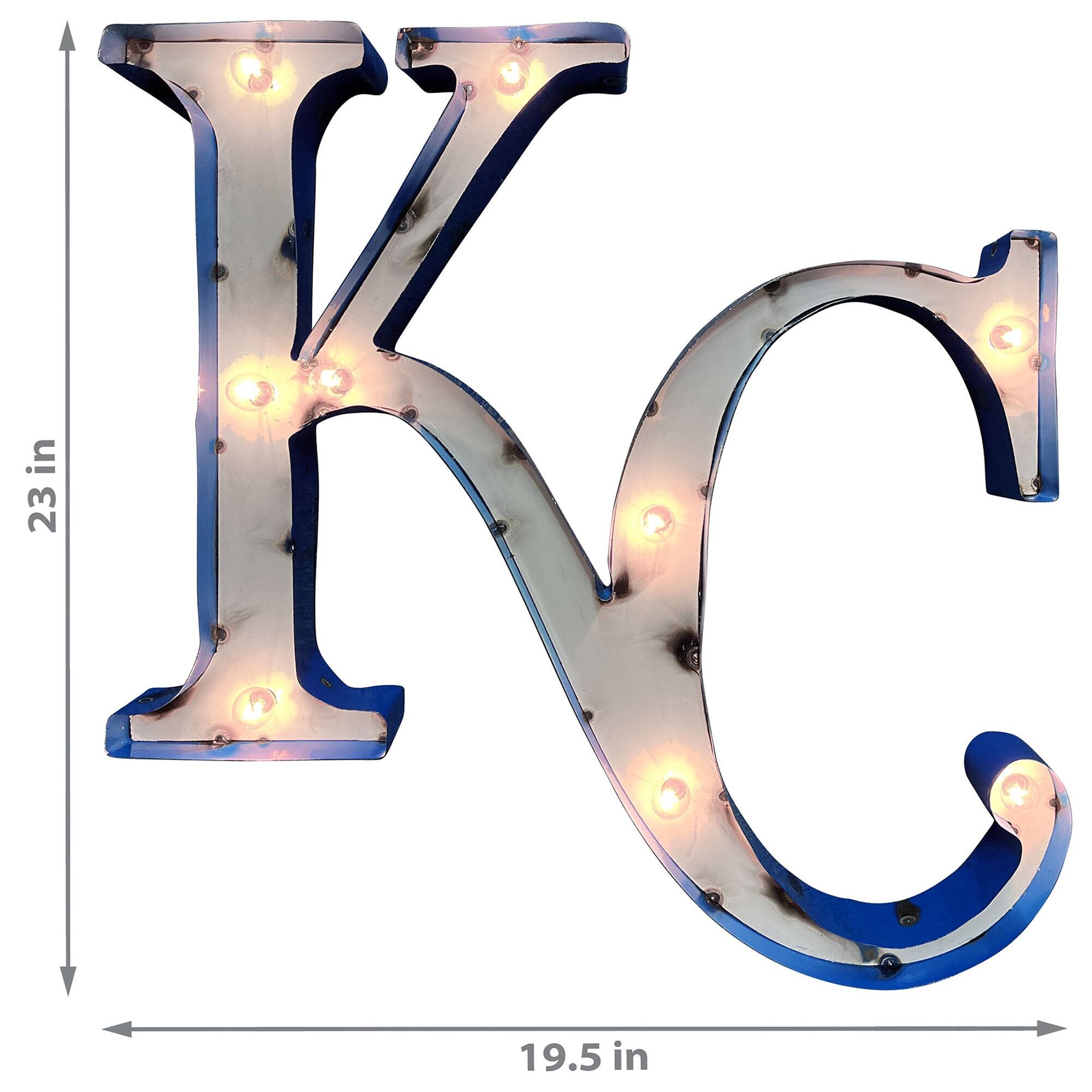 Alt View 1. Imperial - Kansas City Royals 18'' x 25'' Logo Recycled Metal Sign - Multicolor.