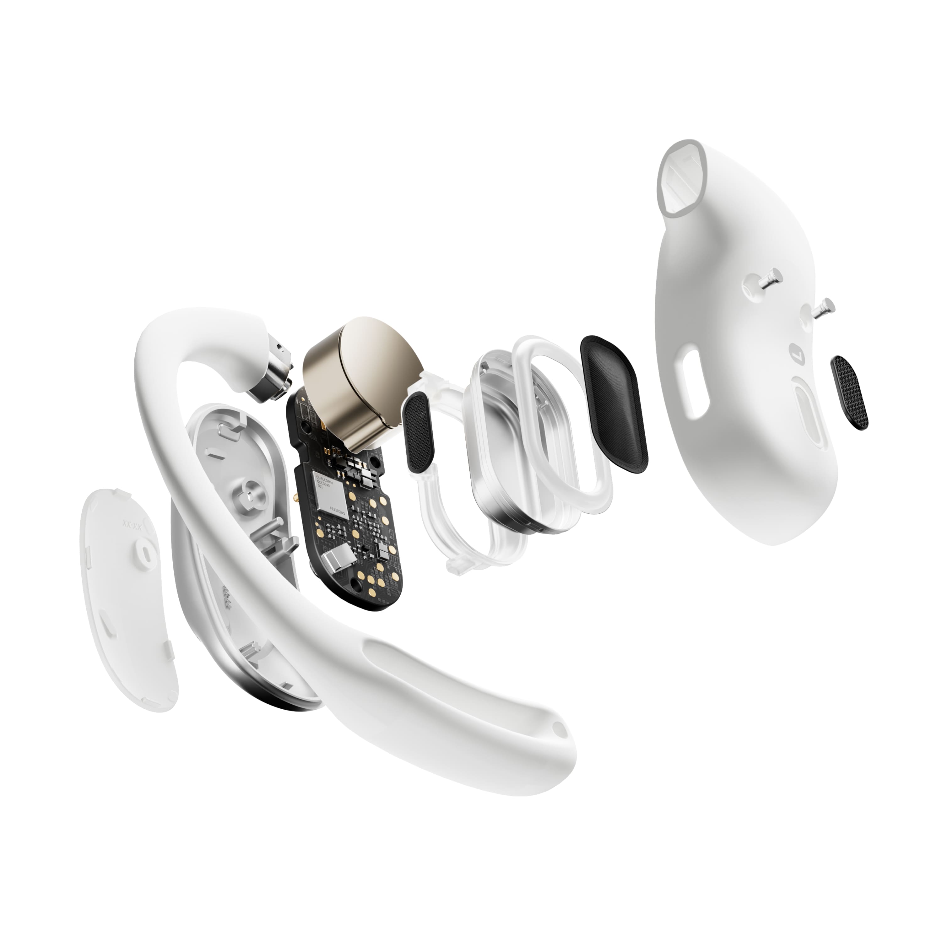 Alt View 12. Shokz - OpenFit Air Open-Ear True Wireless Earbuds - White.
