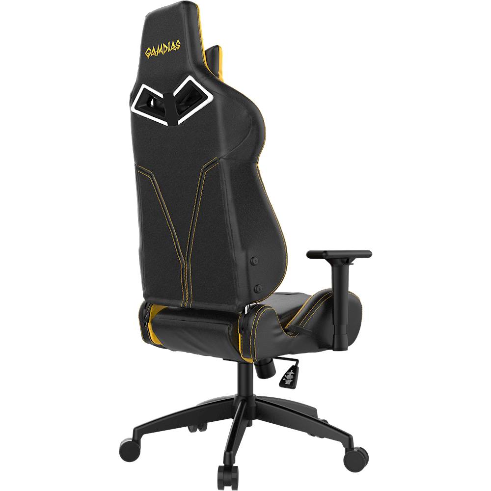 Black/Yellow GAMDIAS Multi-Color RGB Gaming Chair High Back Headrest and Lumbar Achilles E1 Black/Yellow 
