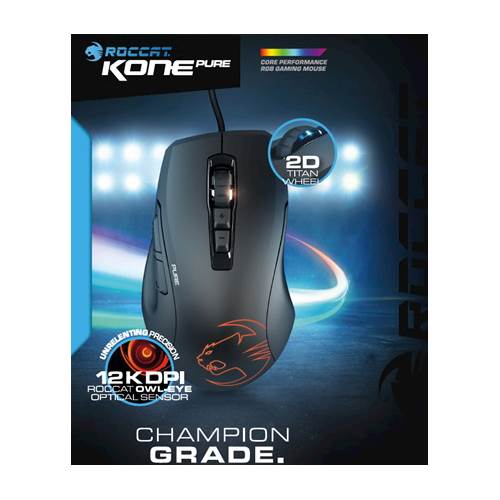 Roccat Kone Pure Owl Eye Wired Optical Gaming Mouse Black Roc 11 725 Best Buy